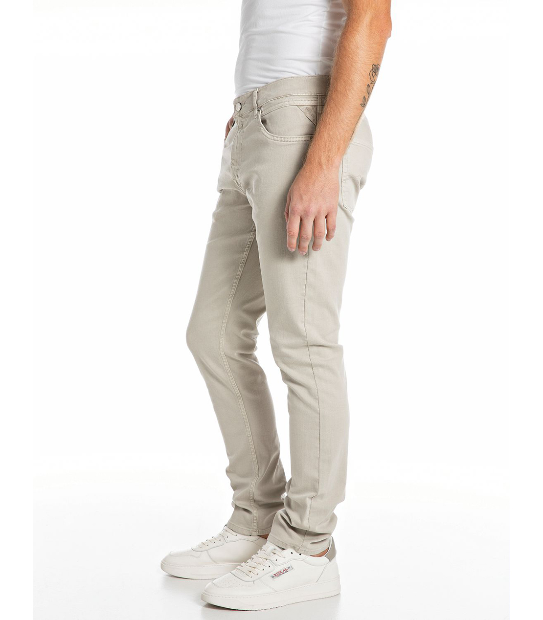 スリムテーパード MICKYM ストレッチブルデニム 詳細画像 グレイッシュベージュ 3